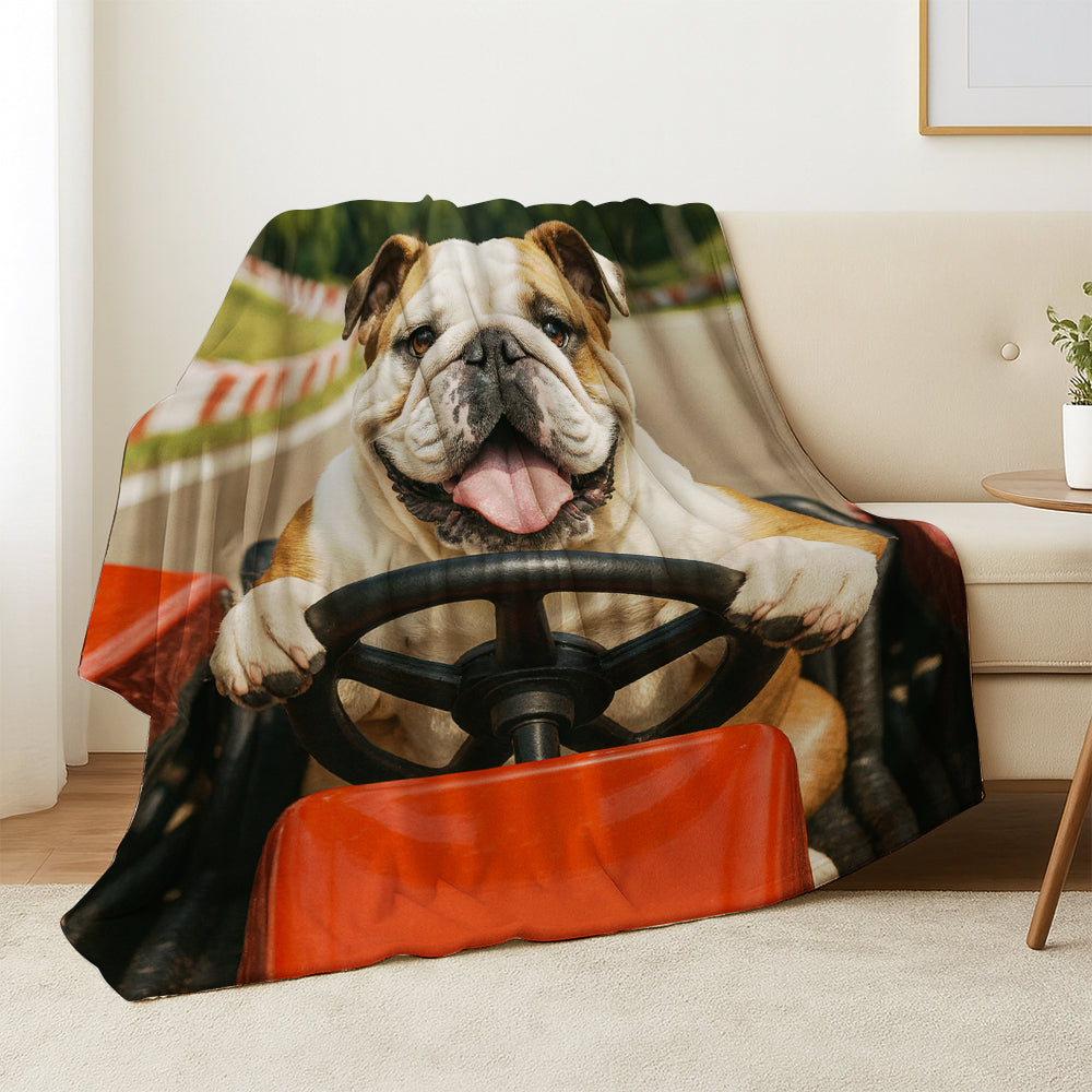 Custom Photo Dog Go Kart BlanketGift For Dog Lovers