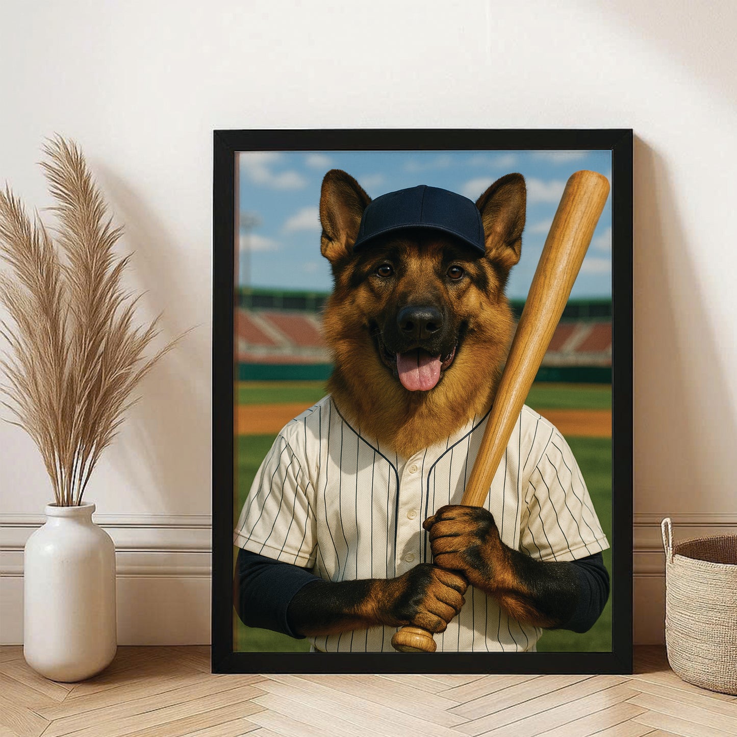 Custom Photo Baseball Player Dog Gift For Dog Lovers
