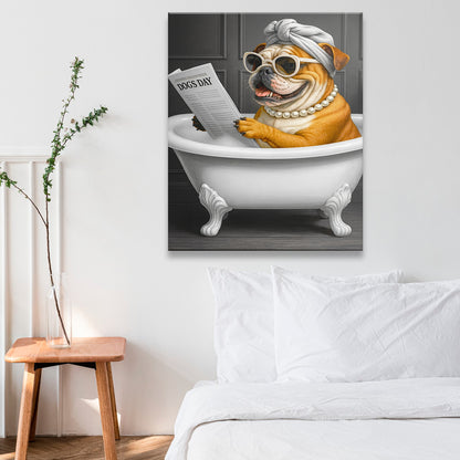 Custom Photo Dog Bathroom Style 9 Canvas Gift For Dog Lovers