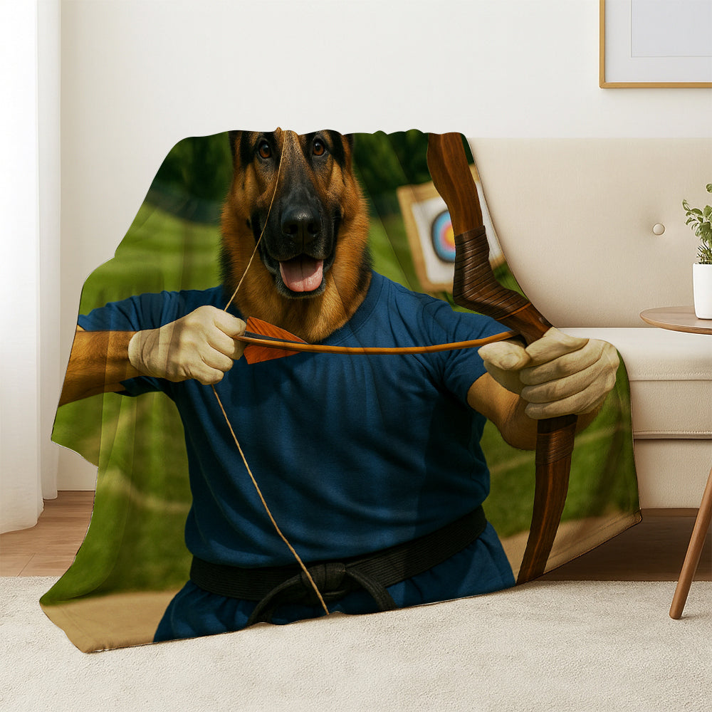 Custom Photo Archery Dog BlanketGift For Dog Lovers