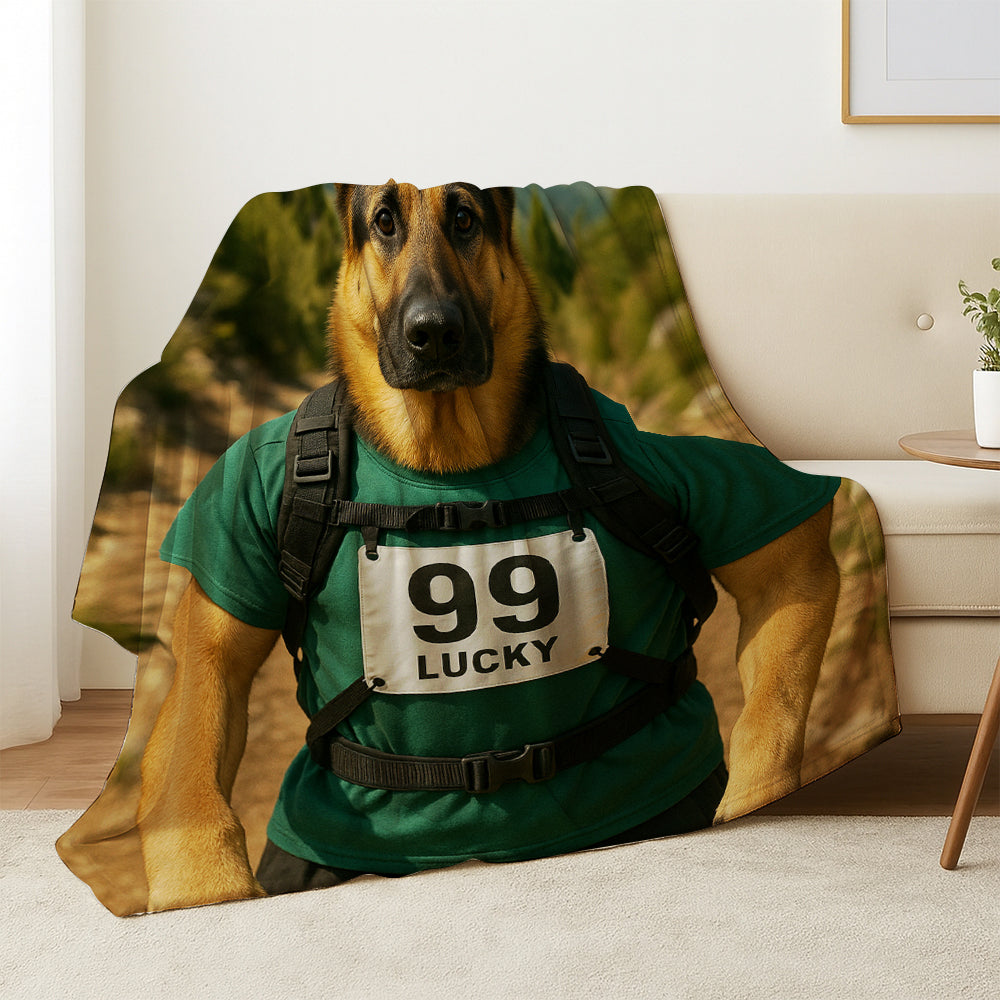 Custom Photo Trail Runner Dog BlanketGift For Dog Lovers