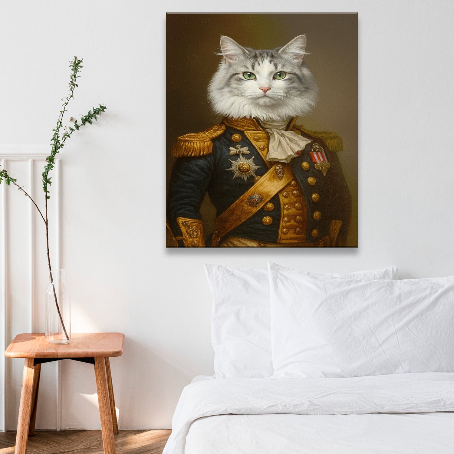Custom Photo Cat Royal Style 02 Canvas Gift For Cat Lovers