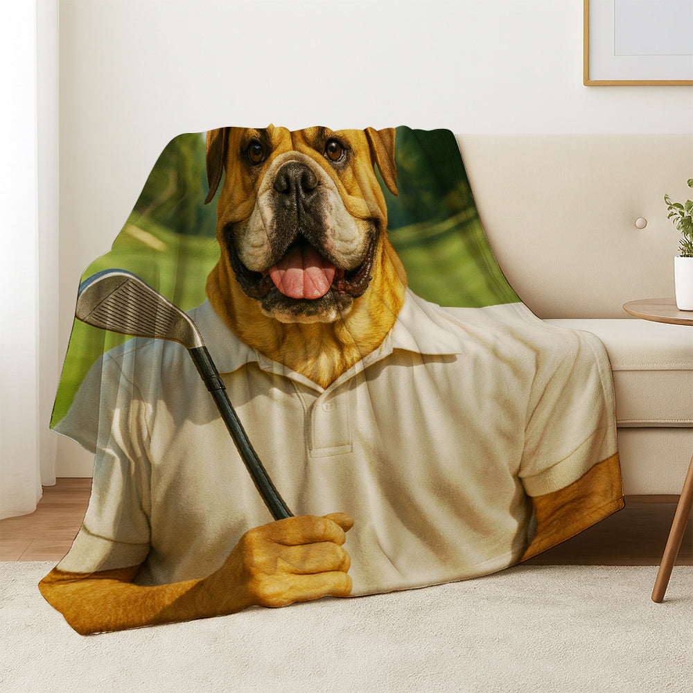 Custom Photo Golfer Dog Gift For Dog Lovers