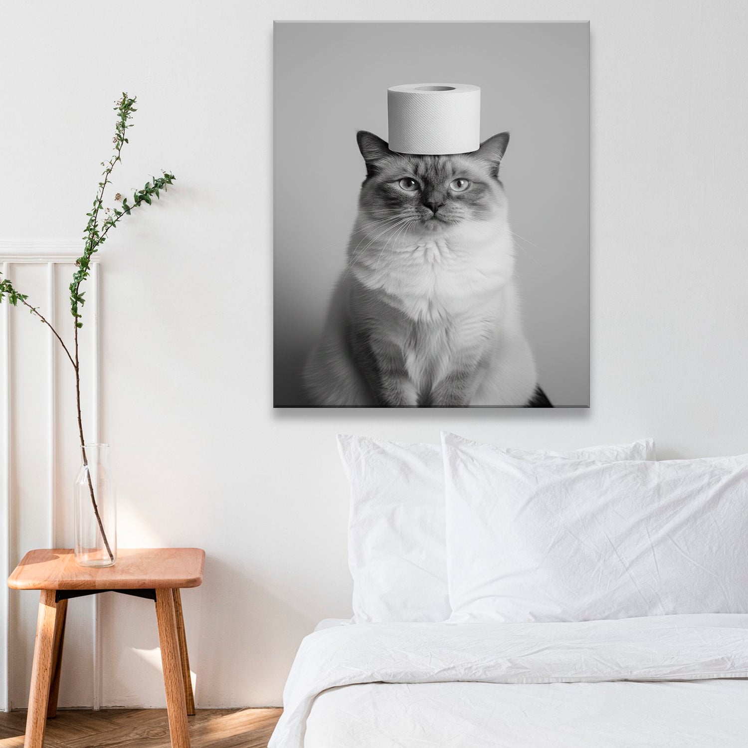 Custom Photo Cat Bathroom Style 11 Canvas Gift For Cat Lovers