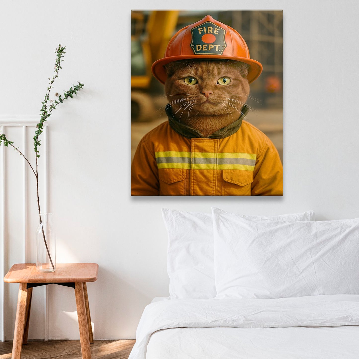 Custom Photo Construction Builder Canvas Gift For Cat Lovers