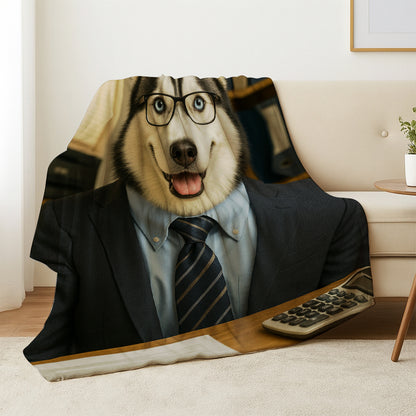 Custom Photo Accountant Dog BlanketGift For Dog Lovers