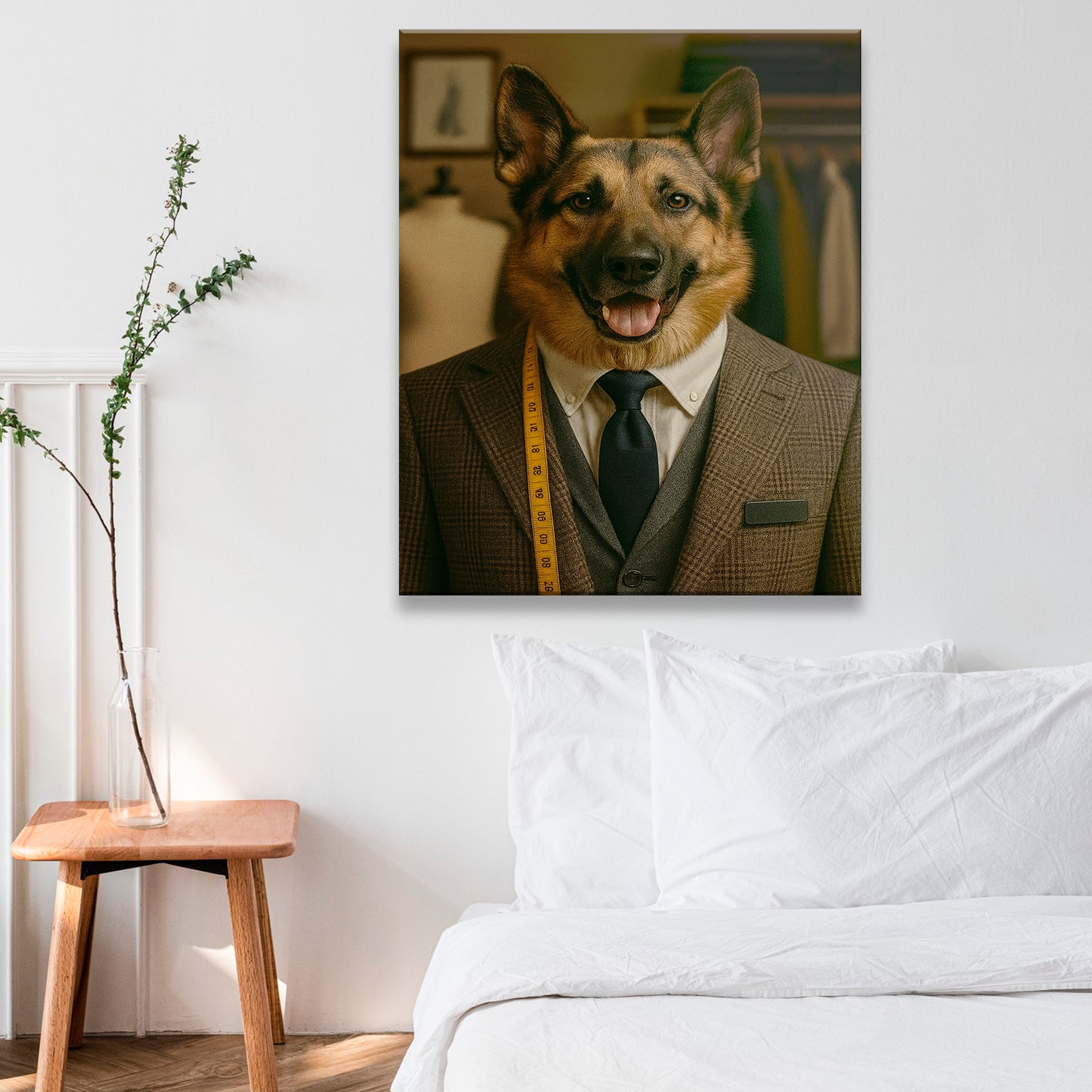 Custom Photo Tailor Dog Canvas Gift For Dog Lovers