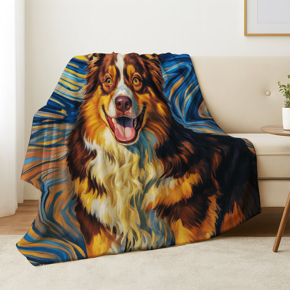 CustomDog Portrait Expressionist Art Blanket Gift For Dog Lover