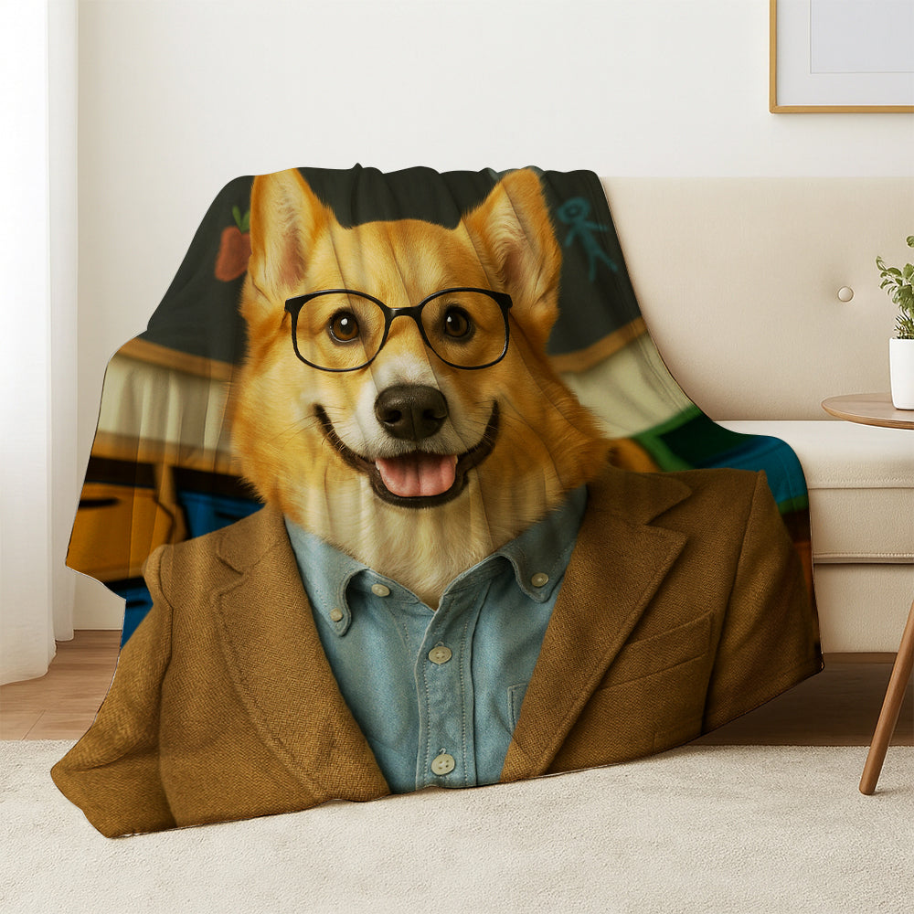 Custom Photo Kindergarten Teacher BlanketGift For Dog Lovers