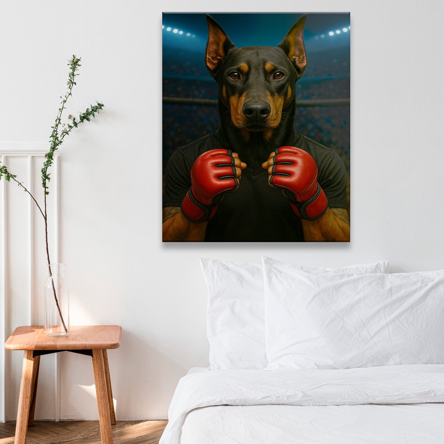 Custom Photo Mma Dog Canvas Gift For Dog Lovers