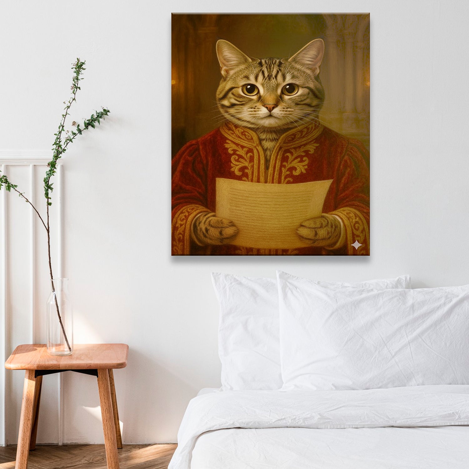 Custom Photo Cat Royal Style 06 Canvas Gift For Cat Lovers