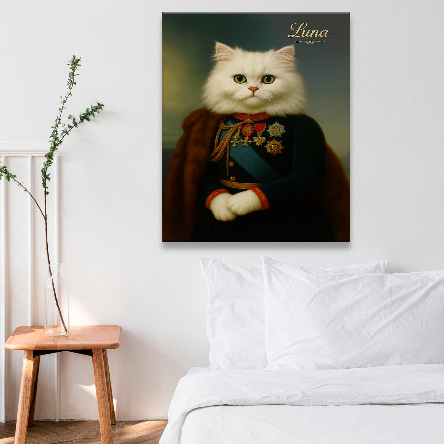 Custom Photo Imperial Minister Cat Canvas Gift For Cat Lovers