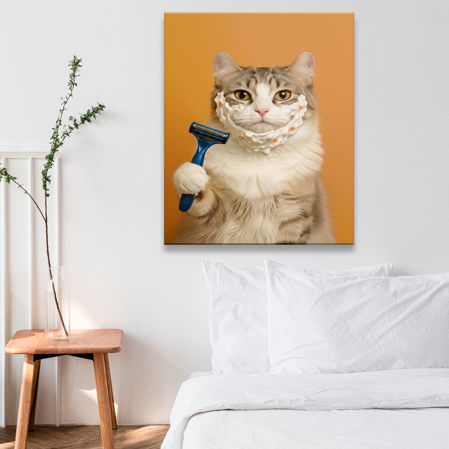 Custom Photo Cat Bathroom Style 36 Canvas Gift For Cat Lovers