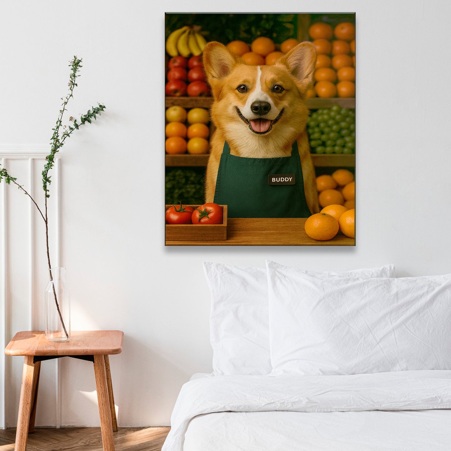 Custom Photo Grocer Store Dog Canvas Gift For Dog Lovers