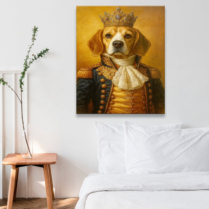Custom Photo Dog King Royal Canvas Gift For Dog Lovers