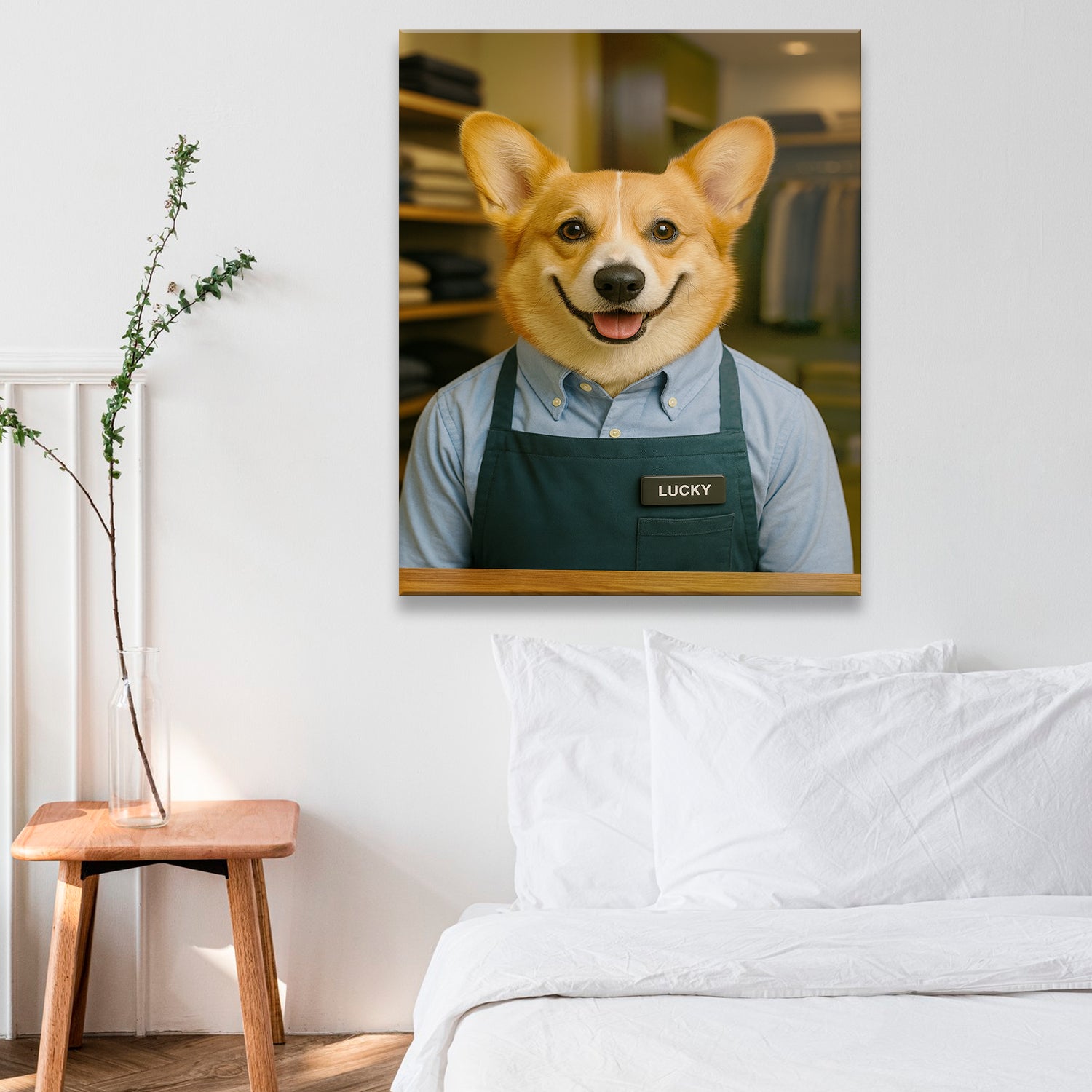 Custom Photo Clothing Store Dog Canvas Gift For Dog Lovers