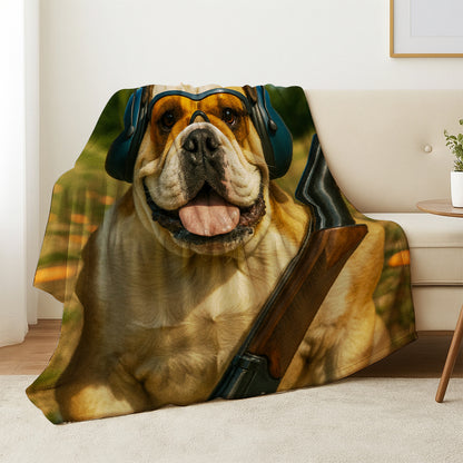 Custom Photo Clay Shooter Dog BlanketGift For Dog Lovers