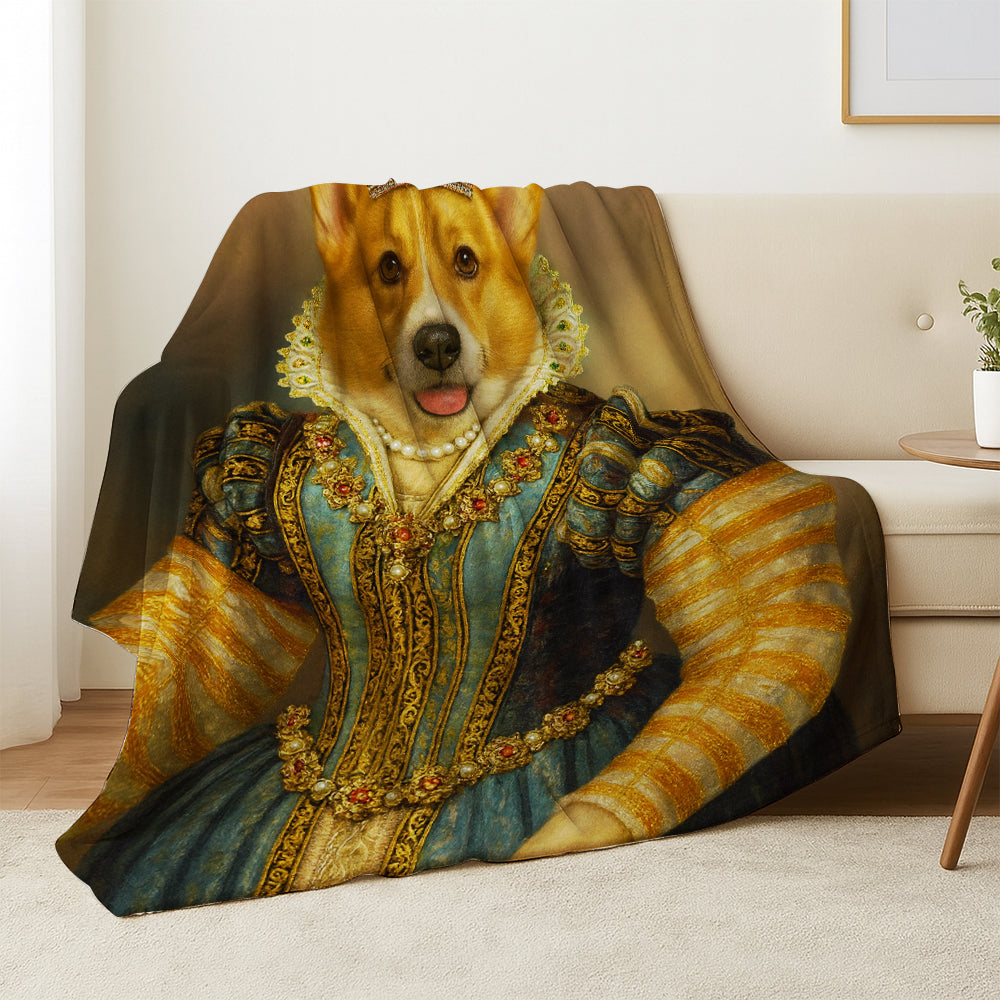 Custom Photo Sapphire Queen Dog BlanketGift For Dog Lovers