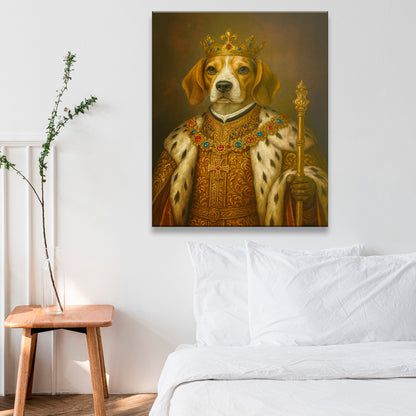 Custom Photo Dog King Royal Canvas _ Gift For Dog Lovers