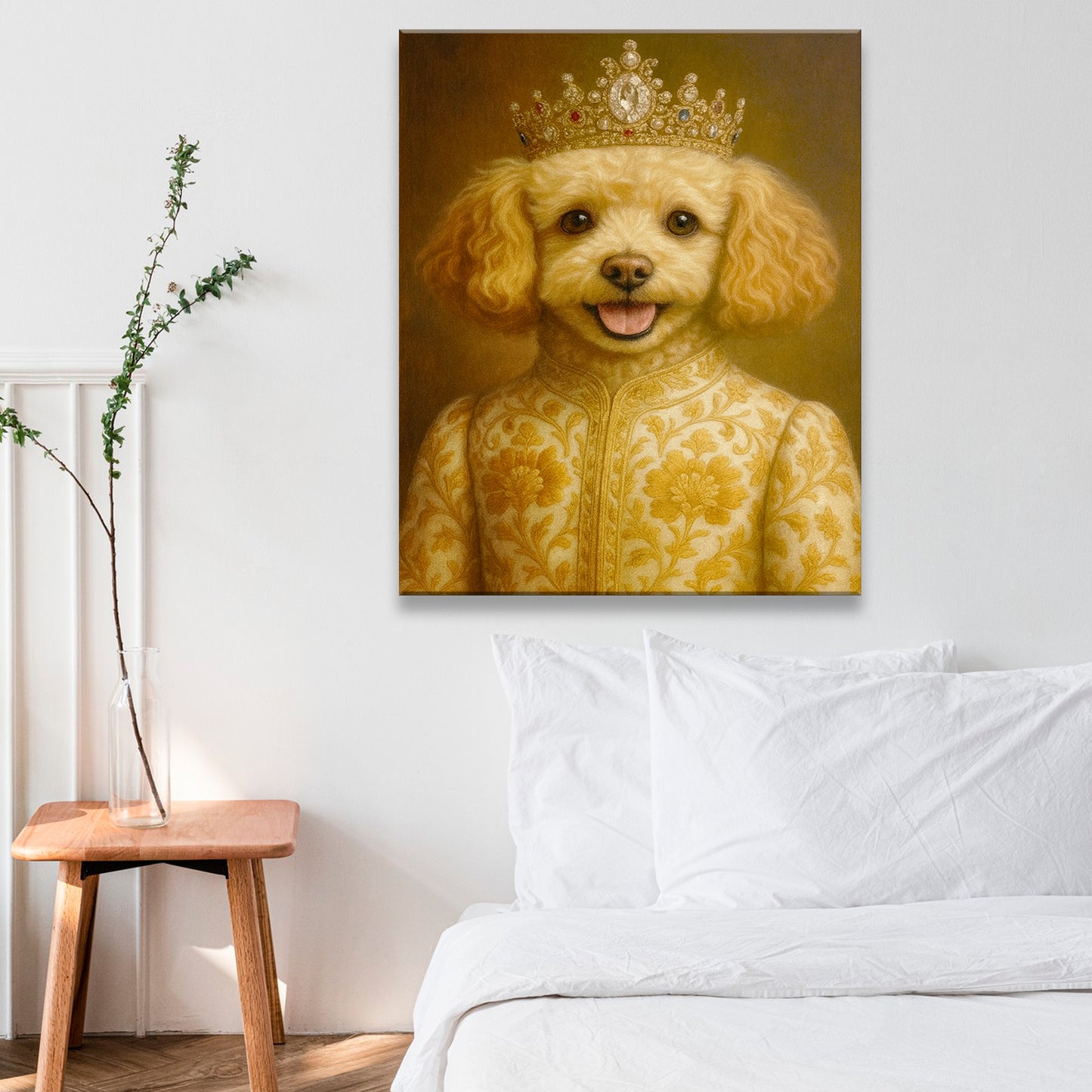 Custom Photo Dog Royal Style 09 Canvas Gift For Dog Lovers