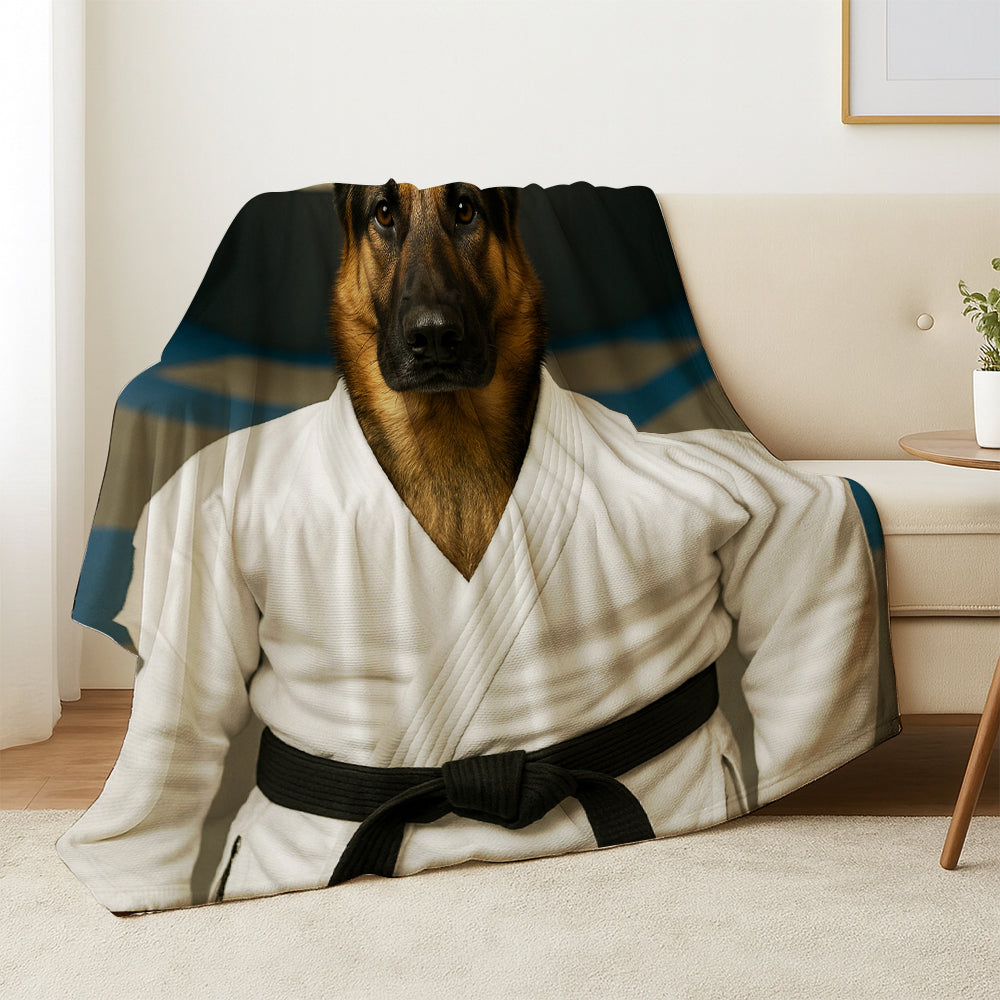 Custom Photo Jiu Jitsu Dog BlanketGift For Dog Lovers
