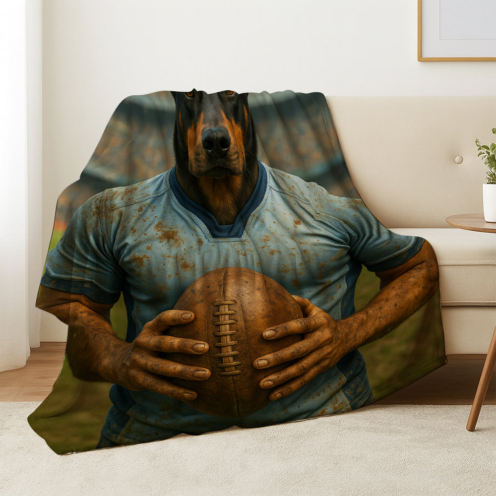 Custom Photo Rugby Dog BlanketGift For Dog Lovers