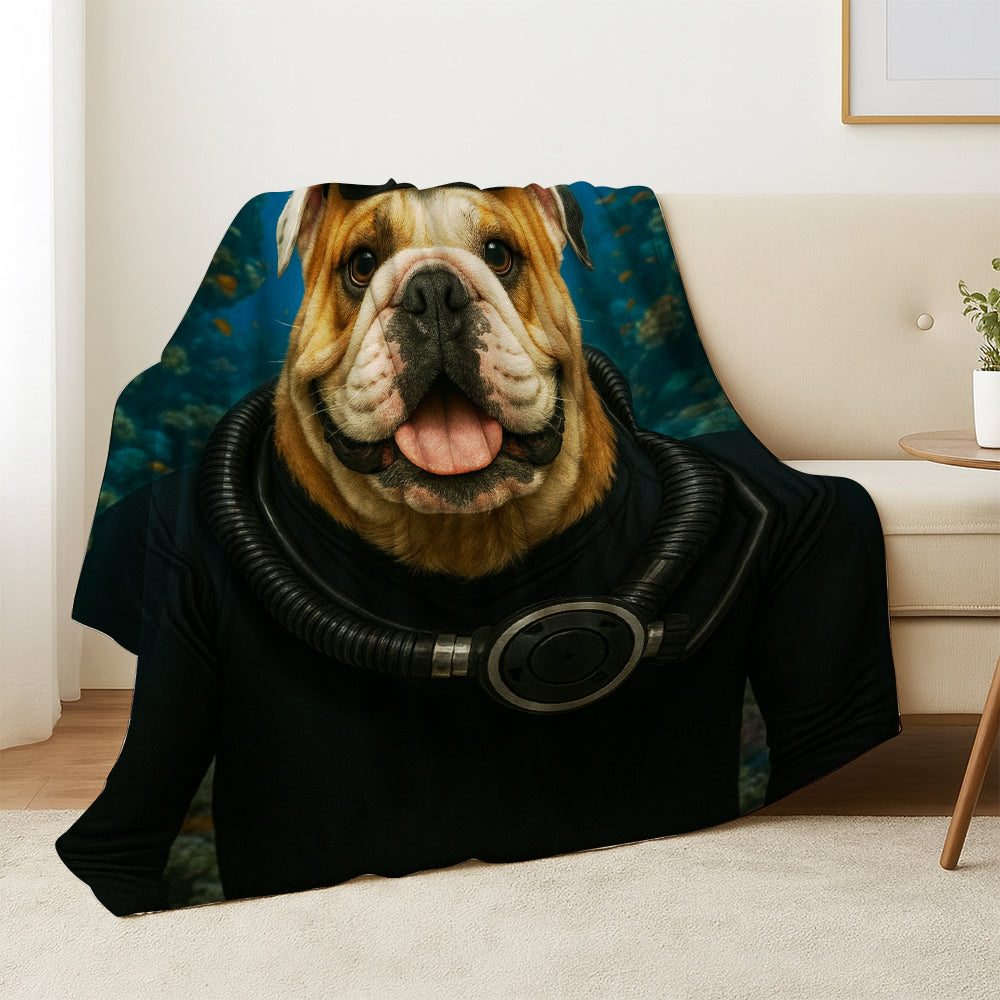 Custom Photo Scuba Diving Dog Gift For Dog Lovers