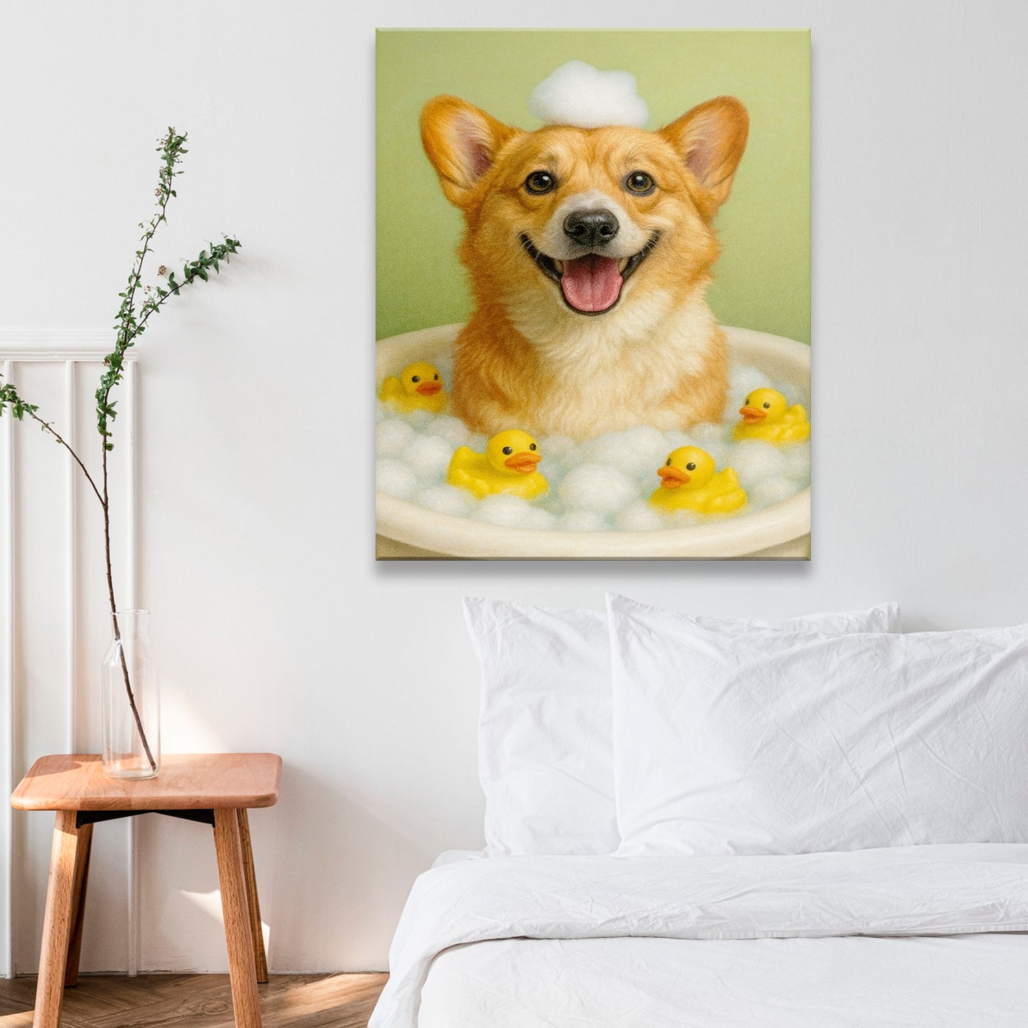 Custom Photo Dog Bathroom Style 25 Canvas Gift For Dog Lovers