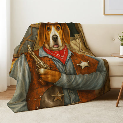 Custom Photo Dog Cowboy Canvas