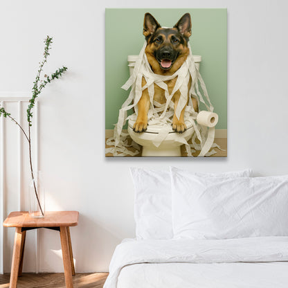Custom Photo Dog Bathroom Style 26 Canvas Gift For Dog Lovers