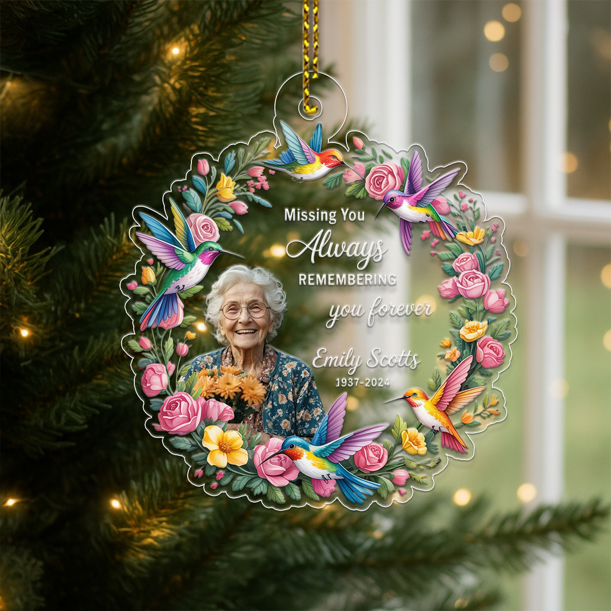 Personalized Memorial Acrylic Ornament Christmas Gift