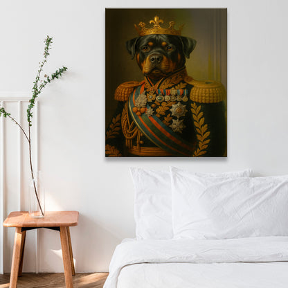 Custom Photo Dog King Crown Royal Canvas _ Gift For Dog Lovers