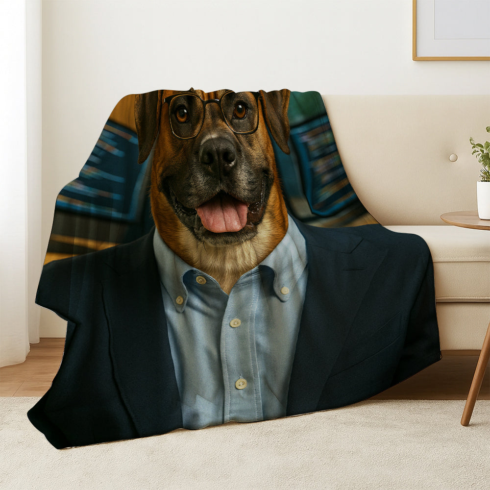 Custom Photo Software Developer Dog BlanketGift For Dog Lovers
