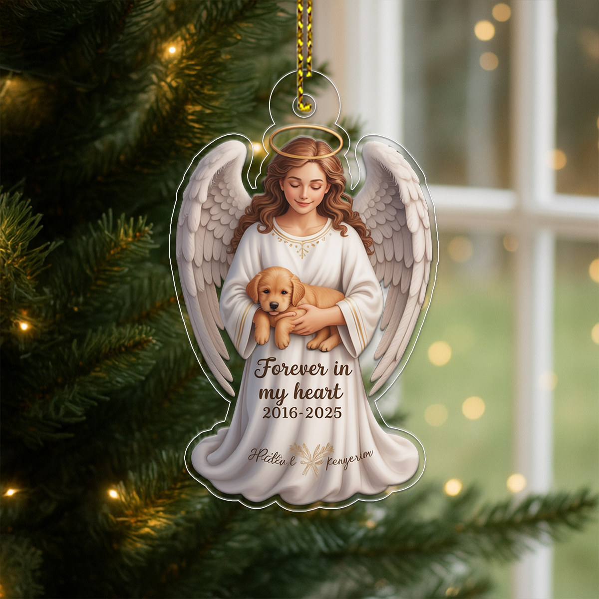 Personalized Pet Christmas Memorial Sympathy Acrylic Ornament Christmas Gift