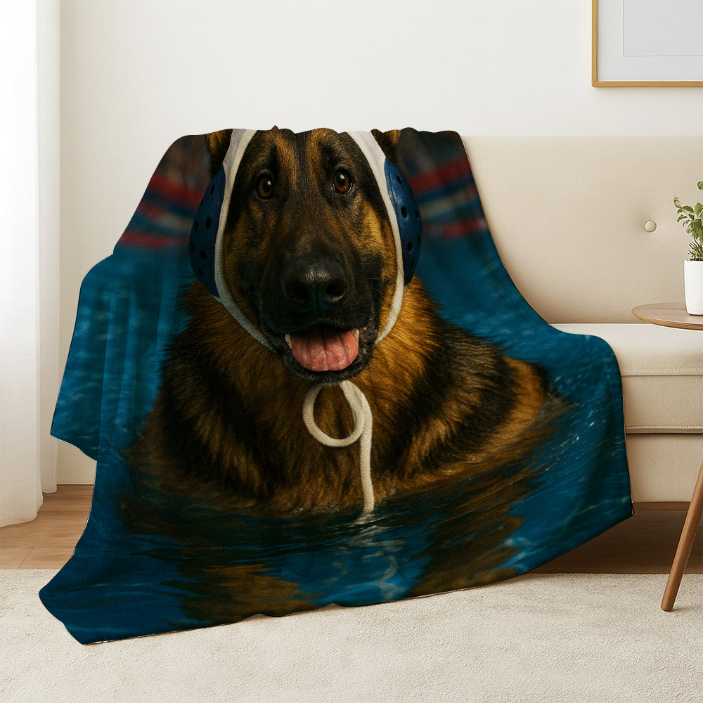 Custom Photo Swimmer Dog BlanketGift For Dog Lovers