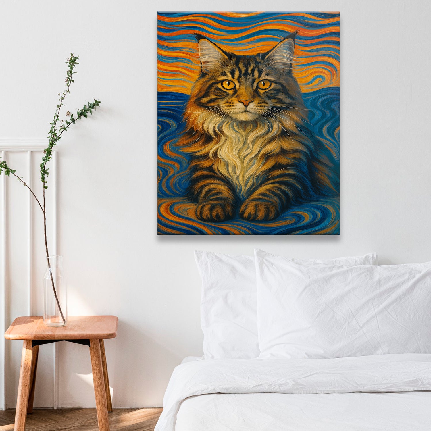 Custom Cat Portrait Expressionist Art