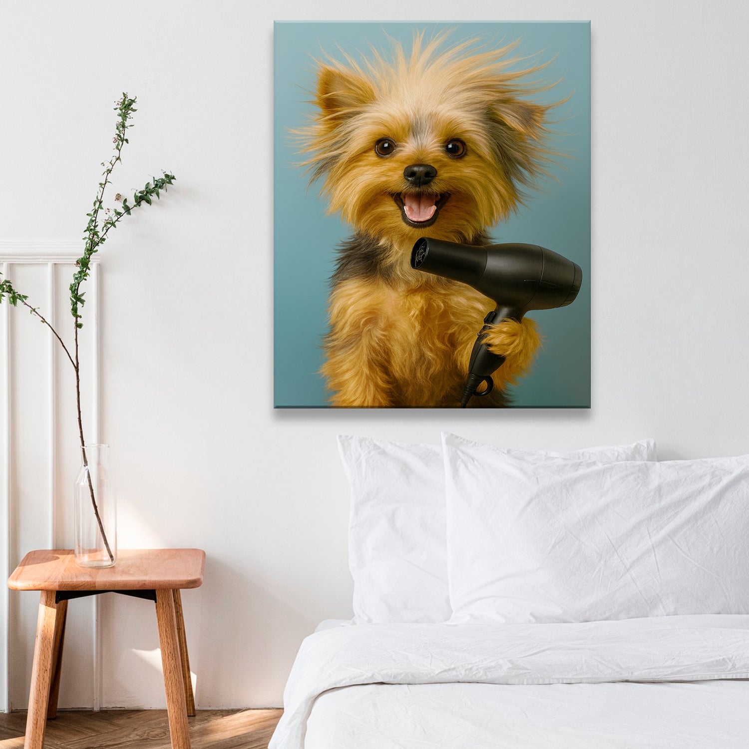 Custom Photo Dog Bathroom Style 35 Canvas Gift For Dog Lovers