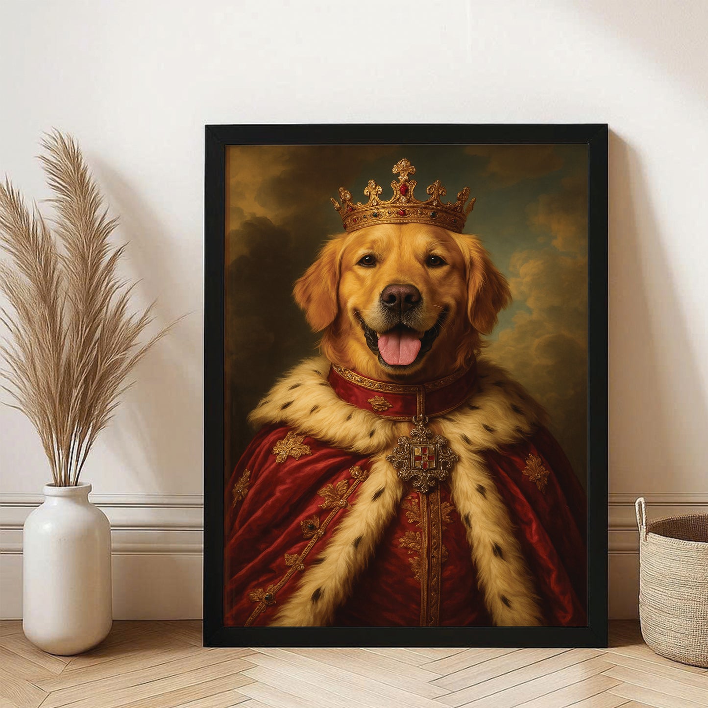 Custom Photo Dog Royal Pet King Portrait