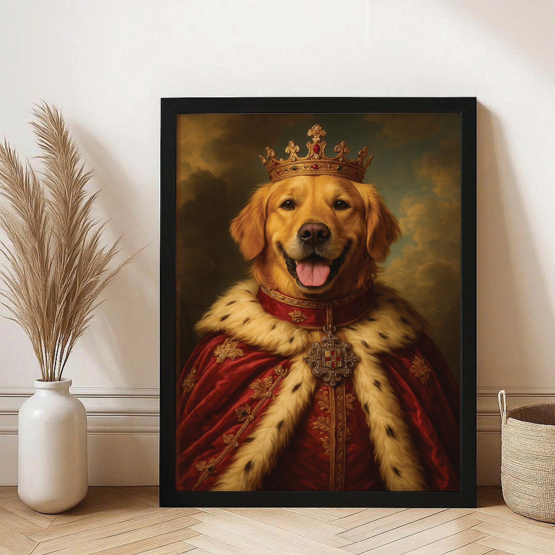 Custom Photo Dog Royal Pet King Portrait