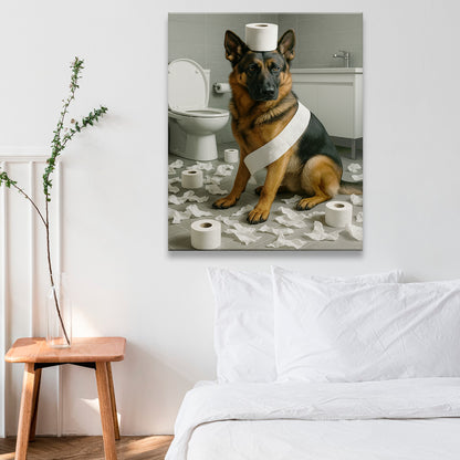 Custom Photo Dog Bathroom Style 19 Canvas Gift For Dog Lovers