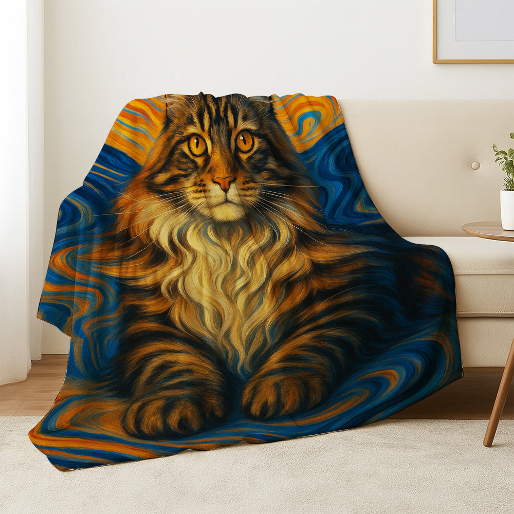 Custom Cat Portrait Expressionist Art