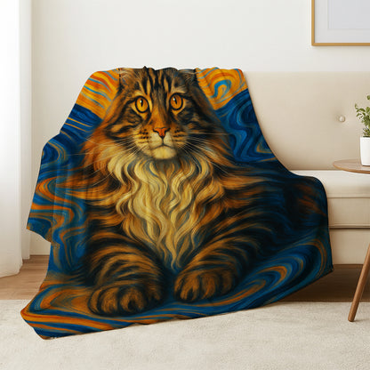 Custom Cat Portrait Expressionist Art