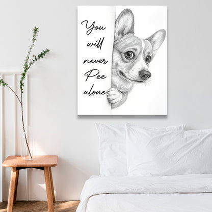 Custom Photo Dog Breed Bathroom Canvas Gift For Dog Lovers