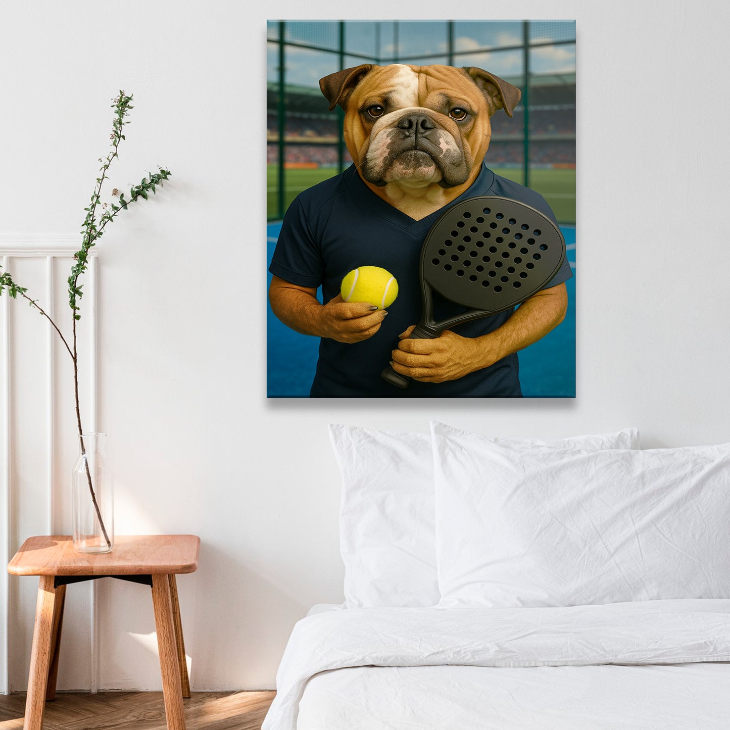 Custom Photo Paddle Player Dog Canvas Gift For Dog Lovers