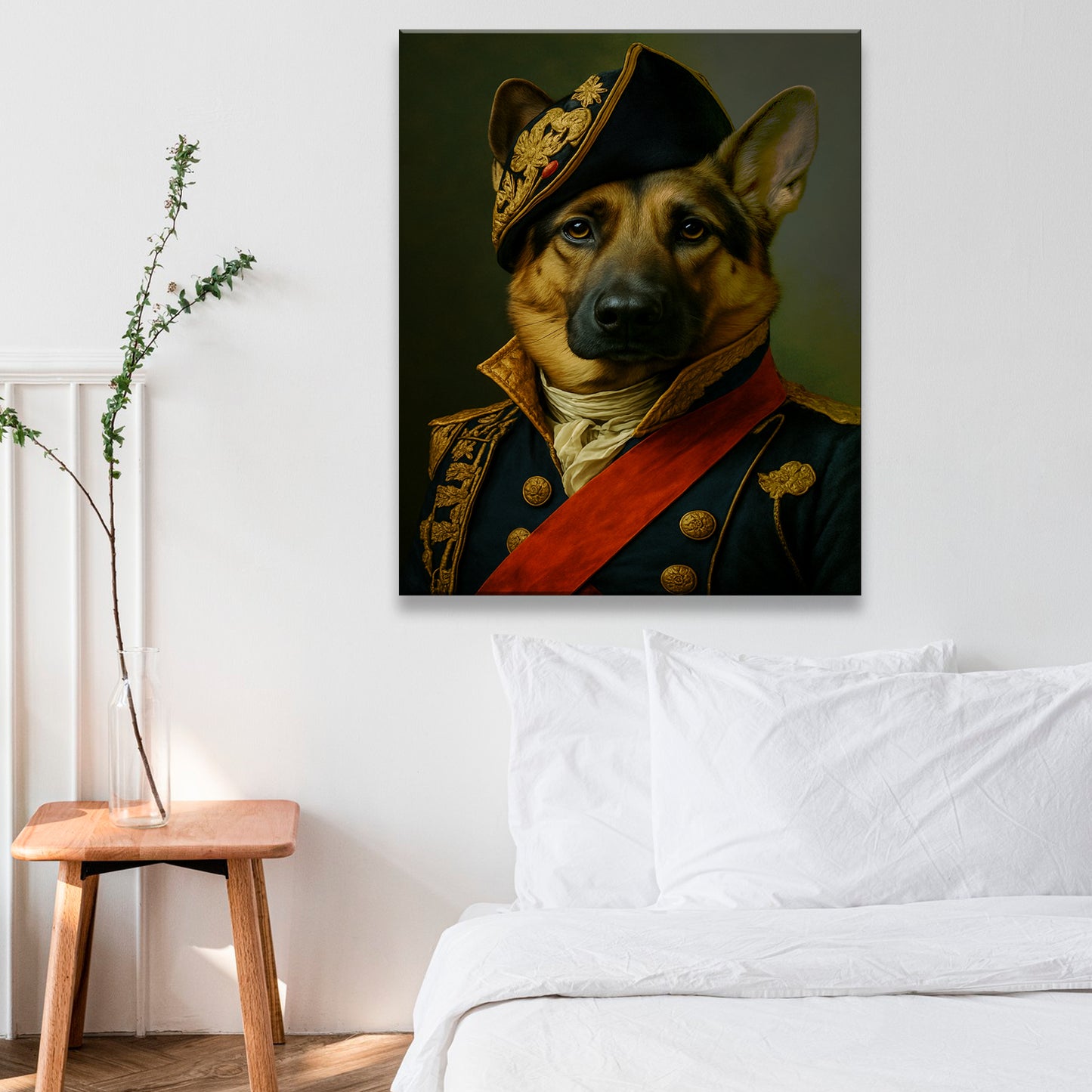 Custom Photo Portrait Royal Dog Canvas Gift For Dog Lovers