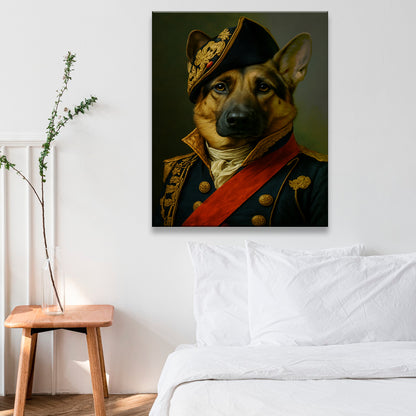 Custom Photo Portrait Royal Dog Canvas Gift For Dog Lovers