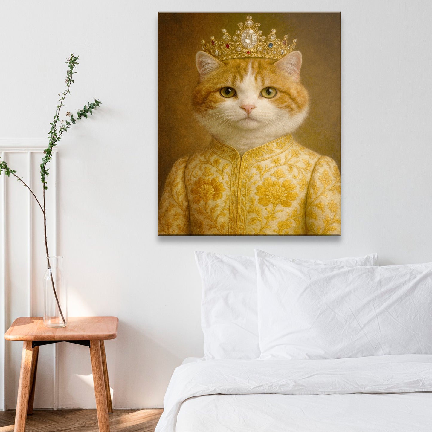 Custom Photo Cat Royal Style 09 Canvas Gift For Cat Lovers