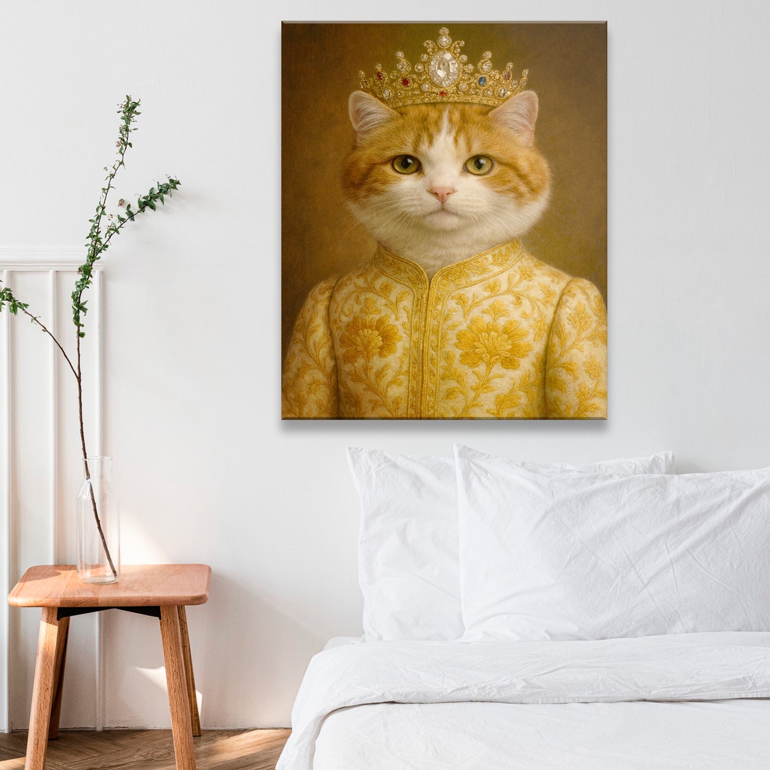 Custom Photo Cat Royal Style 09 Canvas Gift For Cat Lovers