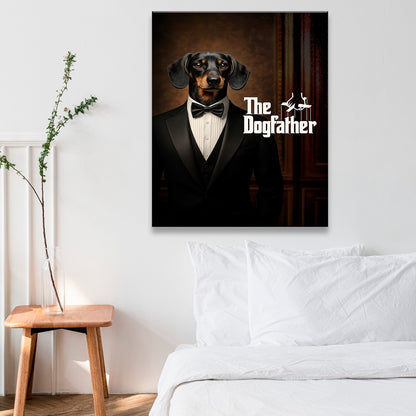 Custom Photo Dog Father Canvas _ Gift For Dog Lovers