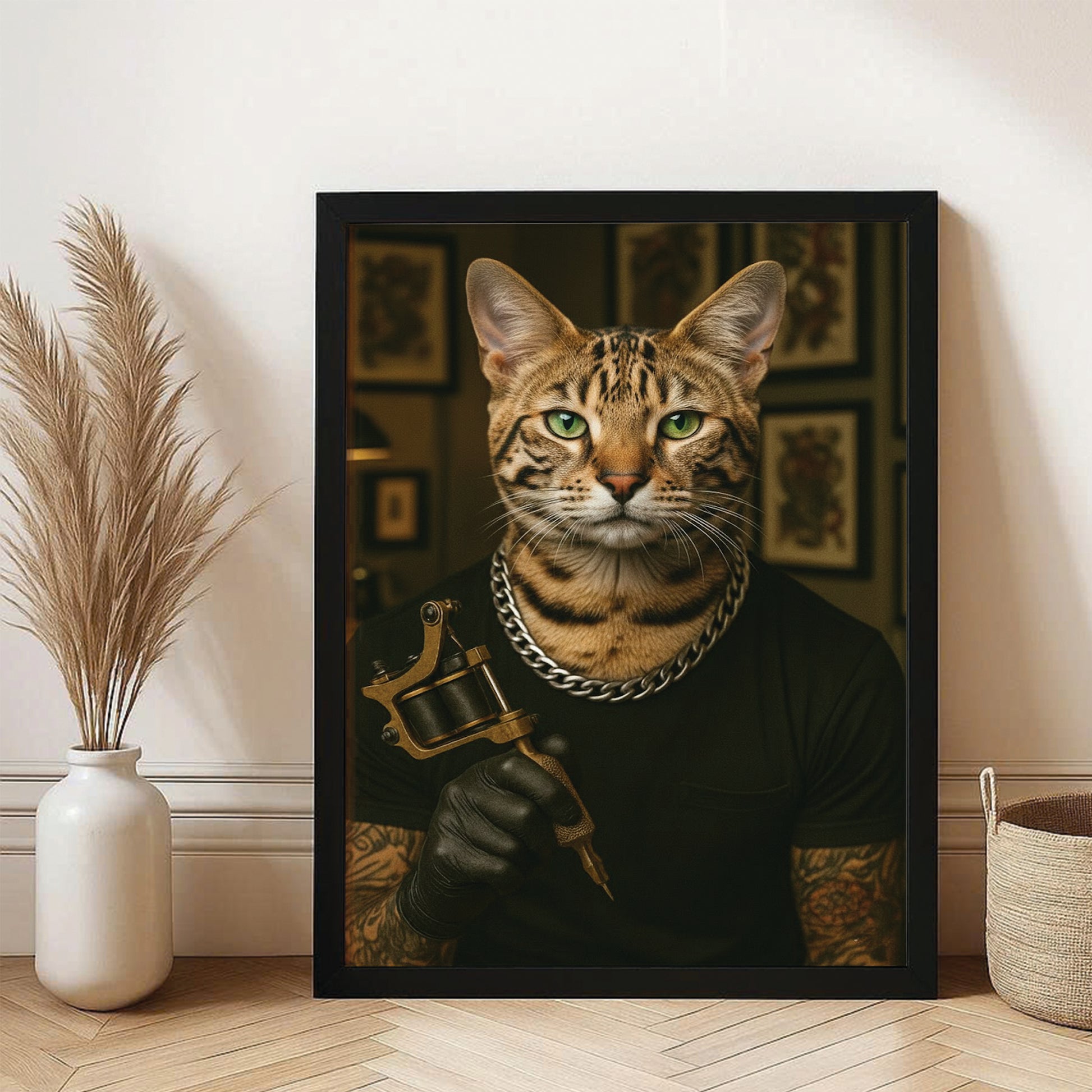 Custom Photo Tatoo Artist Cat Gift For Cat Lovers
